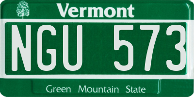VT license plate NGU573