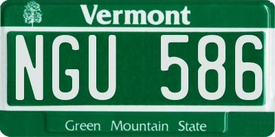 VT license plate NGU586