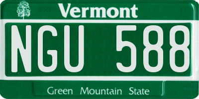 VT license plate NGU588