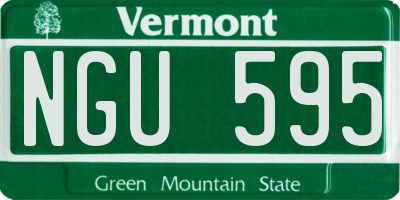 VT license plate NGU595
