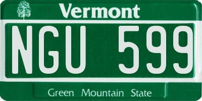 VT license plate NGU599