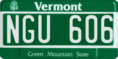 VT license plate NGU606