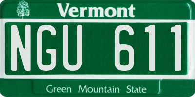 VT license plate NGU611