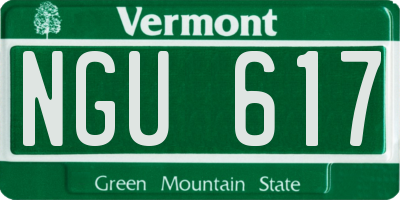 VT license plate NGU617