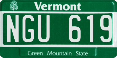 VT license plate NGU619