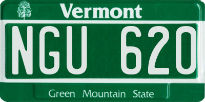 VT license plate NGU620