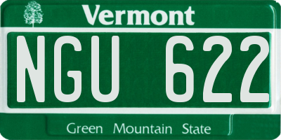 VT license plate NGU622