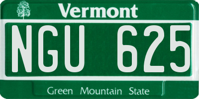 VT license plate NGU625