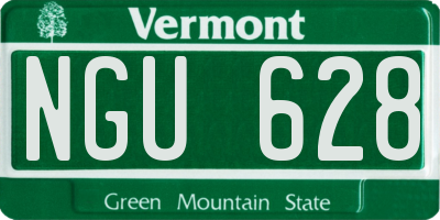 VT license plate NGU628