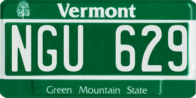 VT license plate NGU629