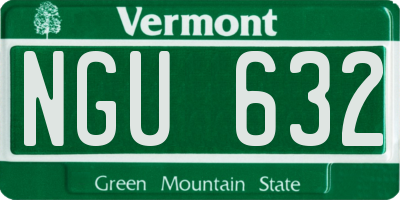 VT license plate NGU632