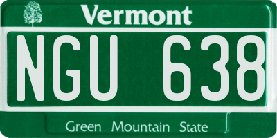 VT license plate NGU638