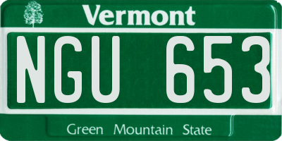 VT license plate NGU653