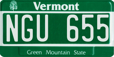 VT license plate NGU655