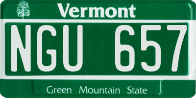 VT license plate NGU657