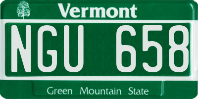 VT license plate NGU658