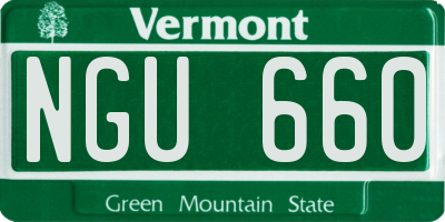VT license plate NGU660