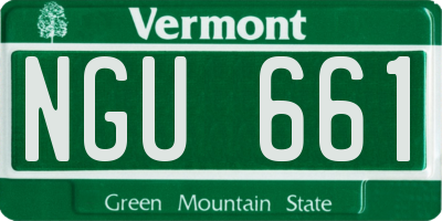 VT license plate NGU661