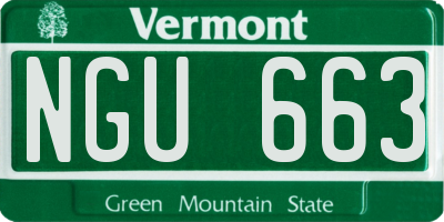 VT license plate NGU663