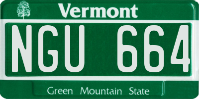 VT license plate NGU664