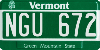 VT license plate NGU672