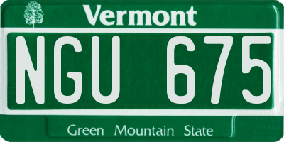 VT license plate NGU675