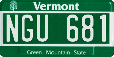 VT license plate NGU681