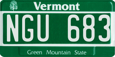 VT license plate NGU683