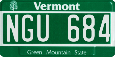 VT license plate NGU684