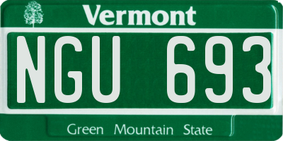 VT license plate NGU693