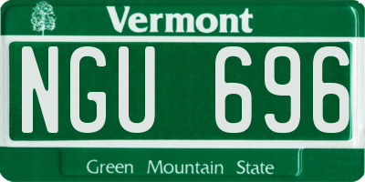 VT license plate NGU696