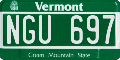 VT license plate NGU697