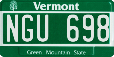 VT license plate NGU698
