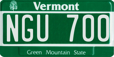 VT license plate NGU700