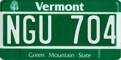 VT license plate NGU704