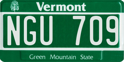 VT license plate NGU709