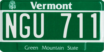 VT license plate NGU711