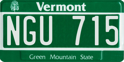 VT license plate NGU715