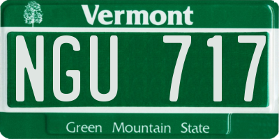 VT license plate NGU717