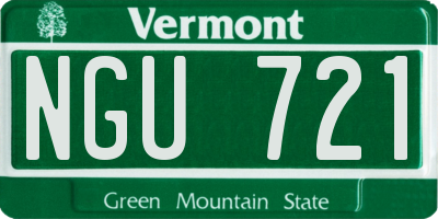 VT license plate NGU721