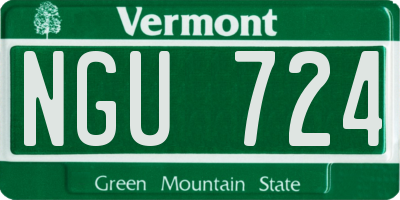 VT license plate NGU724