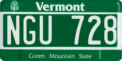 VT license plate NGU728