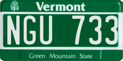 VT license plate NGU733