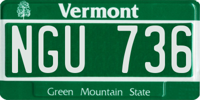 VT license plate NGU736