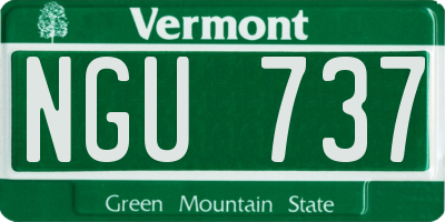 VT license plate NGU737