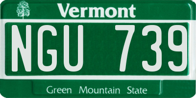 VT license plate NGU739