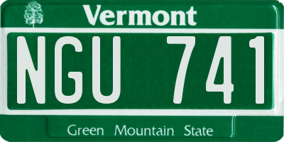 VT license plate NGU741