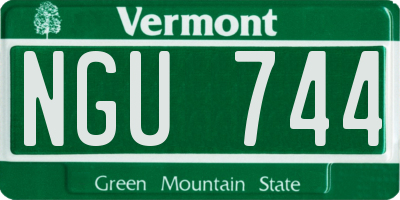 VT license plate NGU744