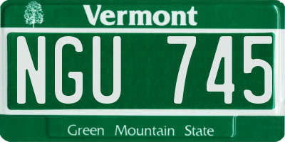 VT license plate NGU745