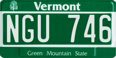 VT license plate NGU746